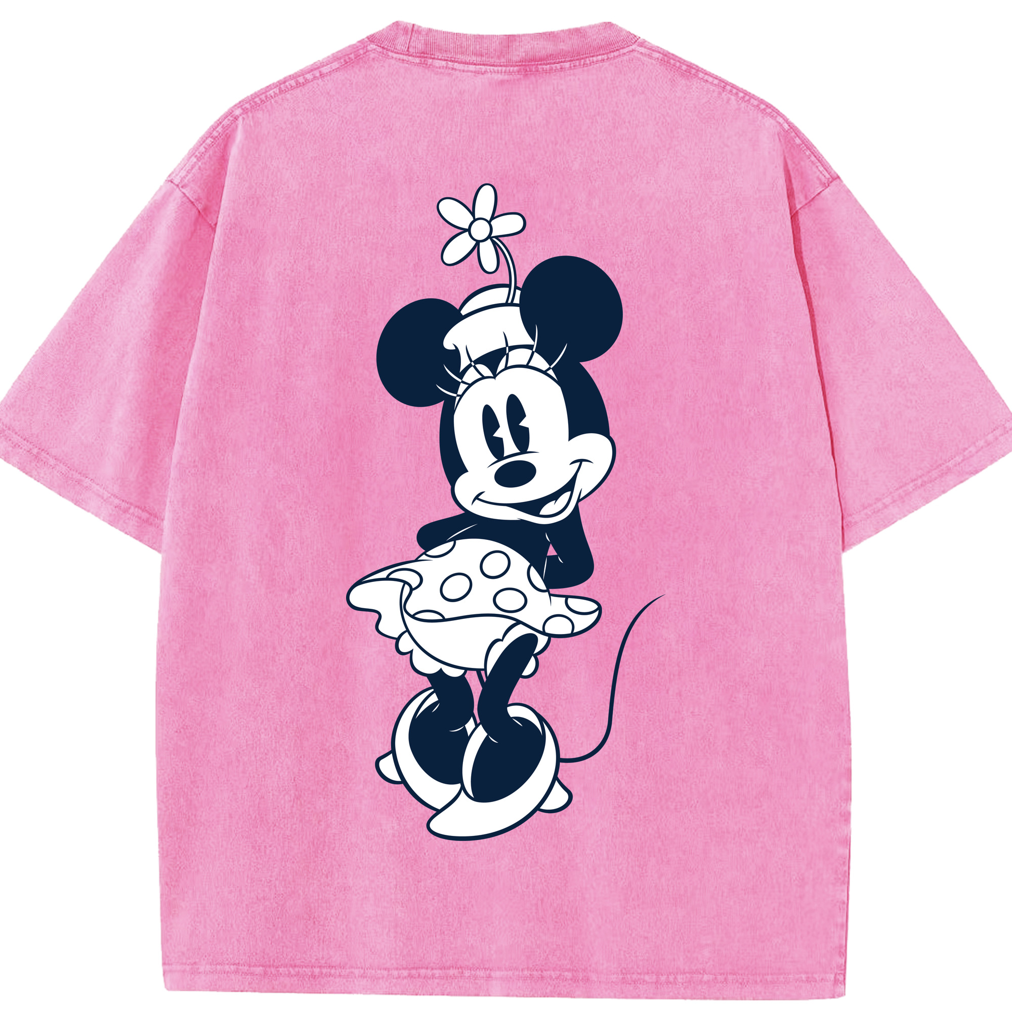 （画像用） ミッキーマウス Mickey Mouse 綿100% ヴィンテージ風 半袖Tシャツ（背面プリント）